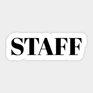 Staff Sticker